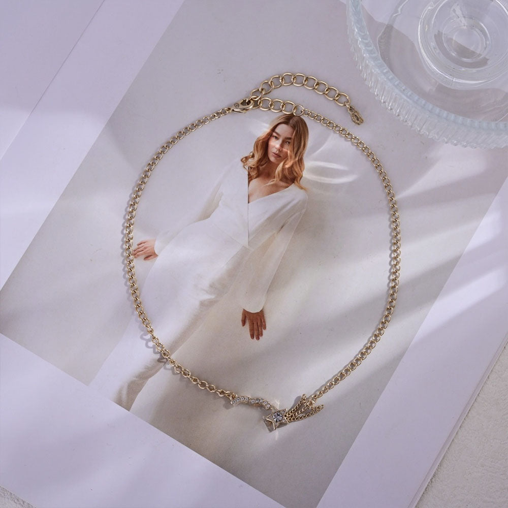 Women's new Joker temperament diamond chain necklace