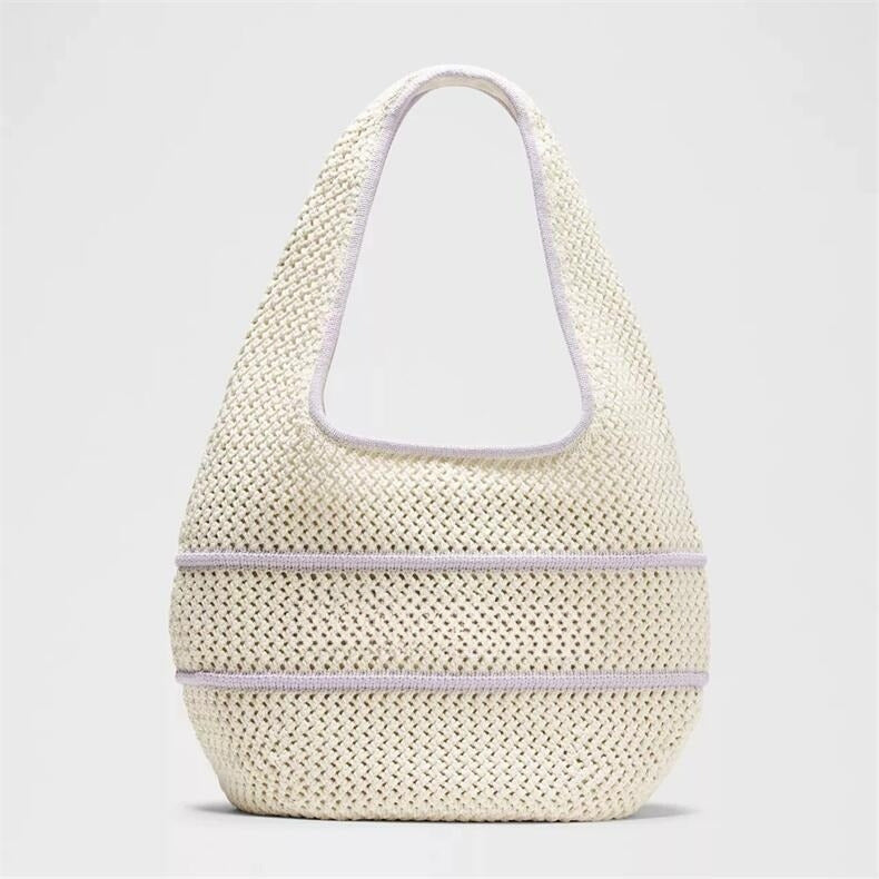 תיק כתף סרוג בעבודת יד בסגנון ג'וקר לנשים של LU