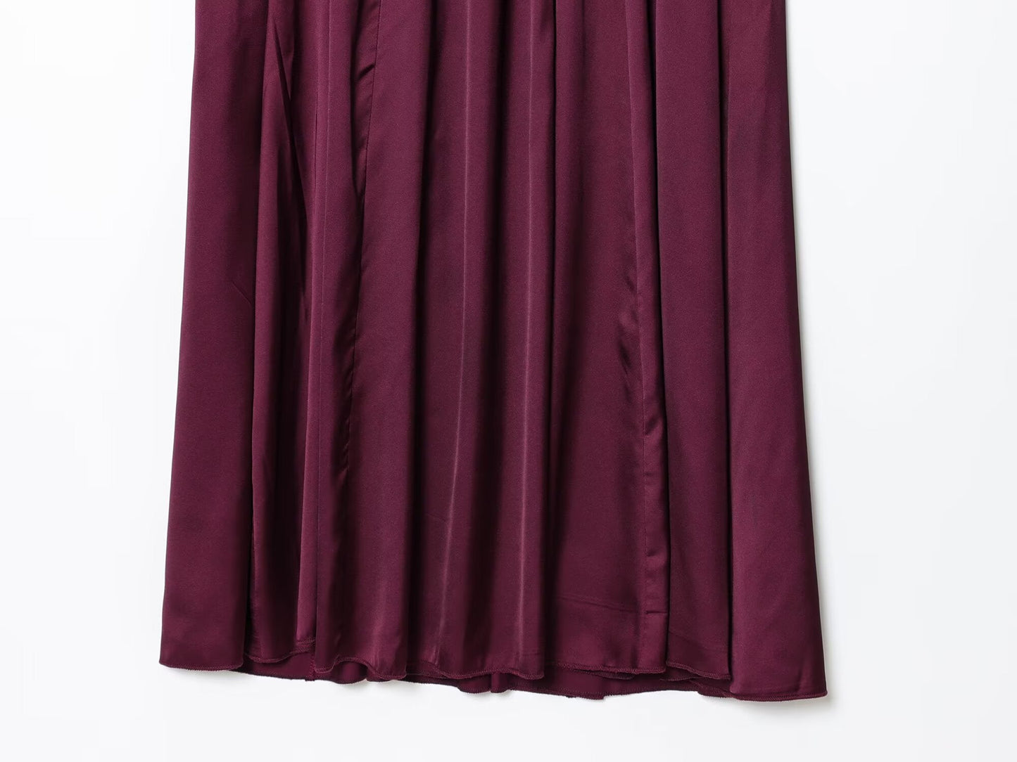 Women's New Fashion Loose Satin Texture suspender Midi Dress