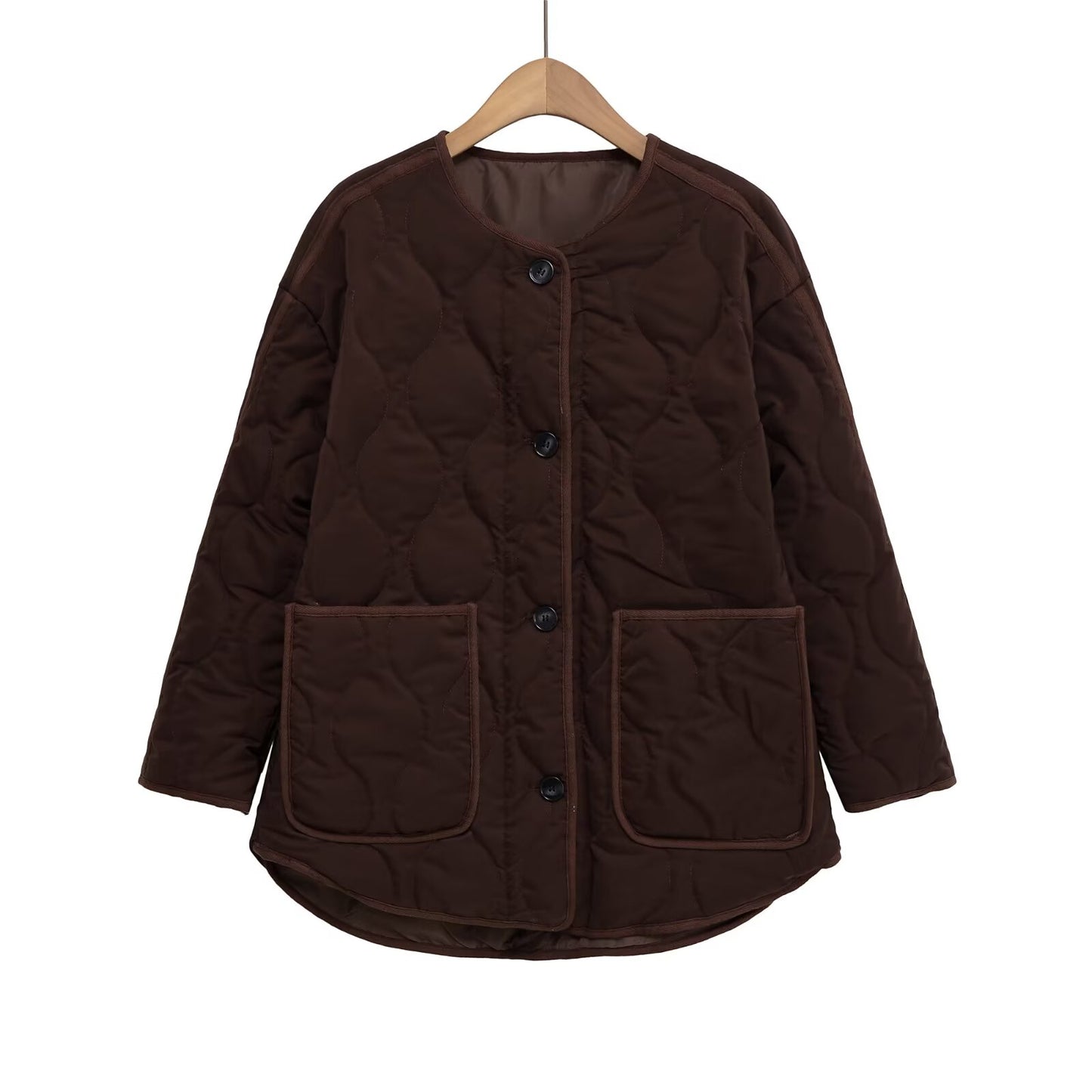 Women's loose satin textured cotton jacket Coat