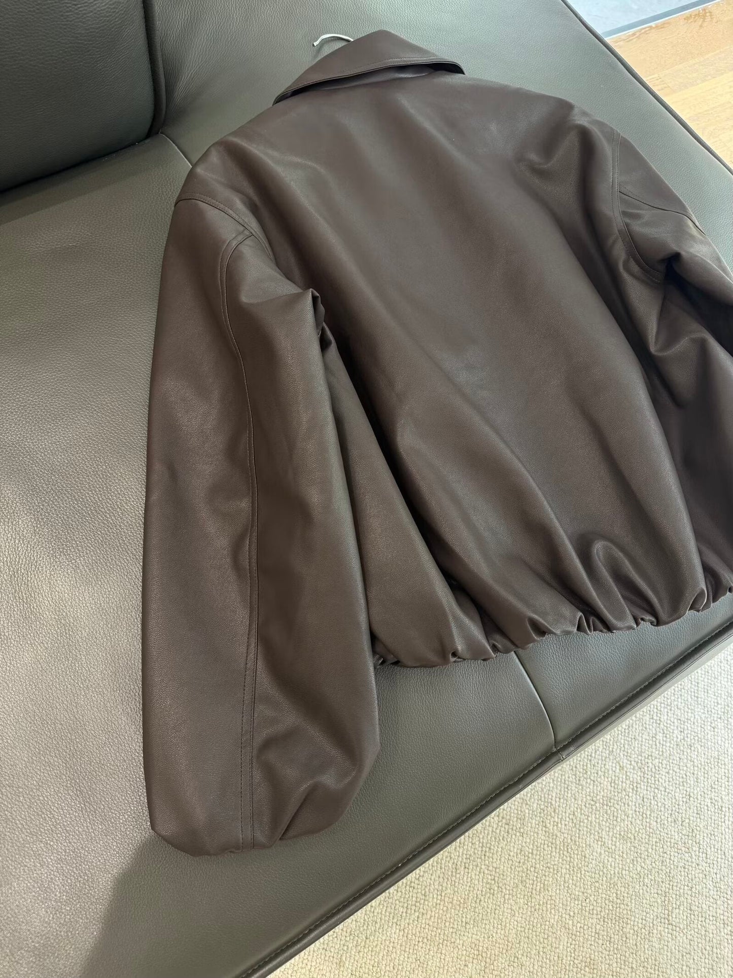 מעיל טייס דמוי עור דמוי עור חדש לנשים, אופנה מזדמן