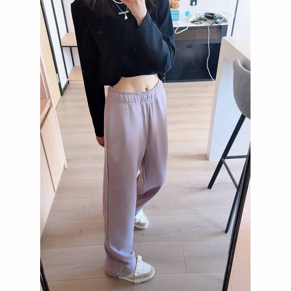 Women's New Wild Autumn and Winter New Straight Yoga Leisure Sports Washed Cotton Slacks.