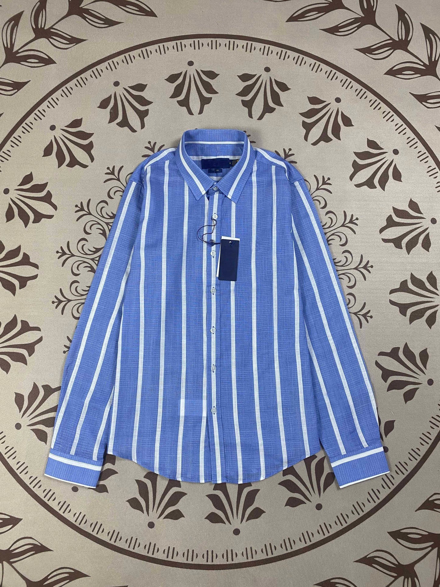 חולצה ארוכת שרוולים ורפויה לנשים חדשה בסגנון ג'וקר עם רקמת כותנה ופסים.