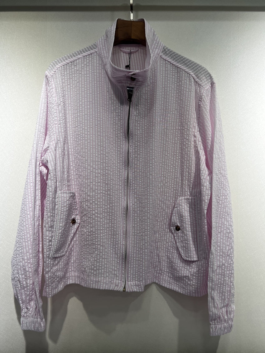 Women's new versatile embroidered striped stand collar thin jacket