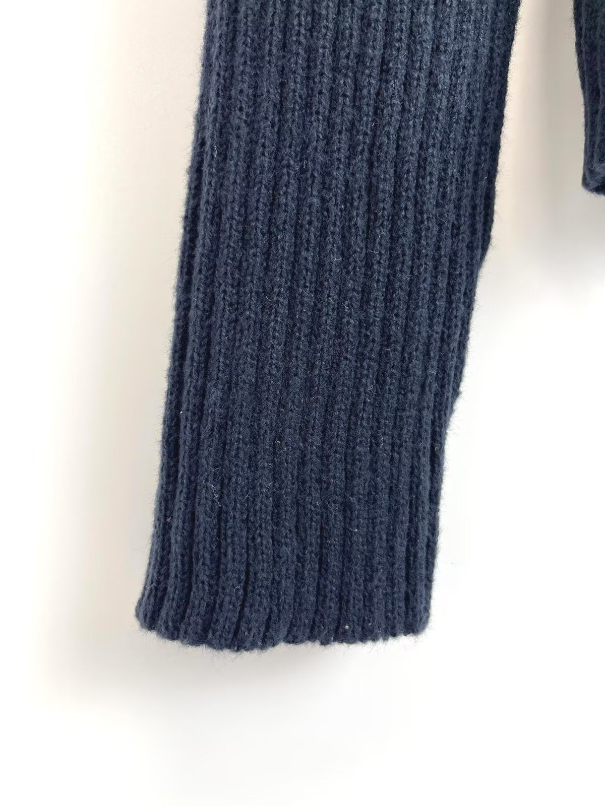 מעיל סרוג מצולע עם רוכסן כפול ורוכסן כפול לנשים