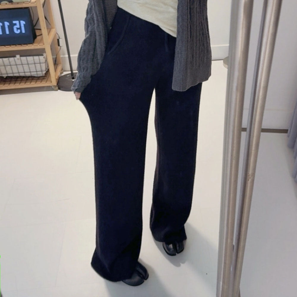 Women's new casual Joker plush trousers