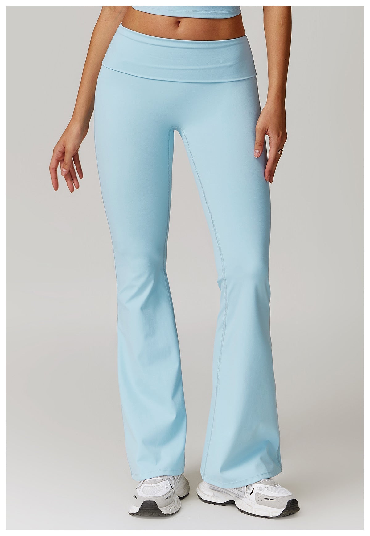 Women's New High-waist Hip Yoga Pants Casual Tight-fitting Wide-leg Flared Pants Sports Fitness Pants.