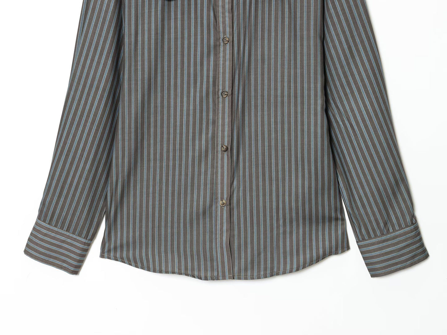 Women's new fashion casual striped poplin shirt