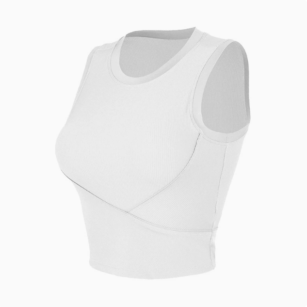 LU Women's Rib Running Vest Women's Summer Yoga Shirt with Chest Pad Sleeveless Beauty Back Fitness Underwear