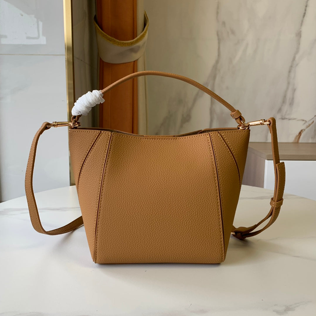 Women's New Fashion Joker Soft Lychee Leather Portable Shoulder Bag Messenger Bag