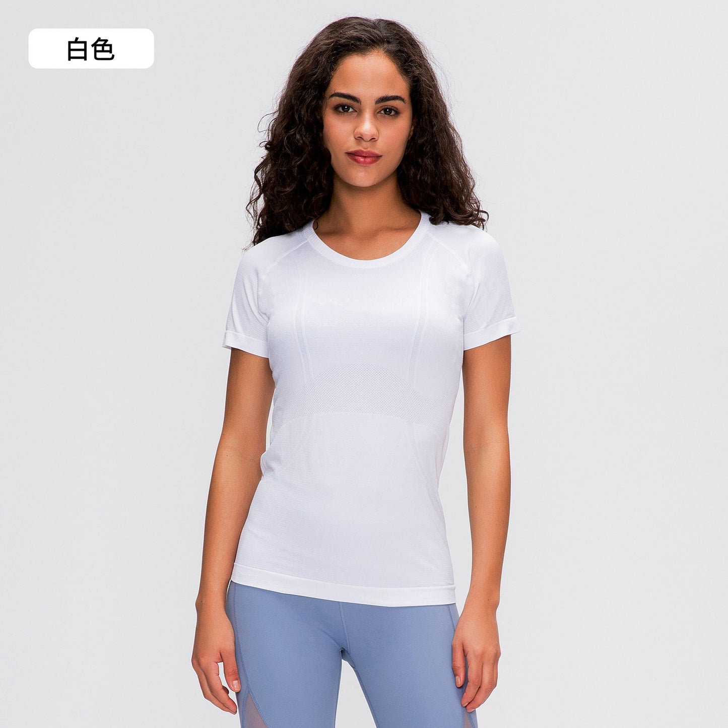 Ladies New T-shirt Running Fitness Shirt Slim Breathable Yoga Short Sleeve