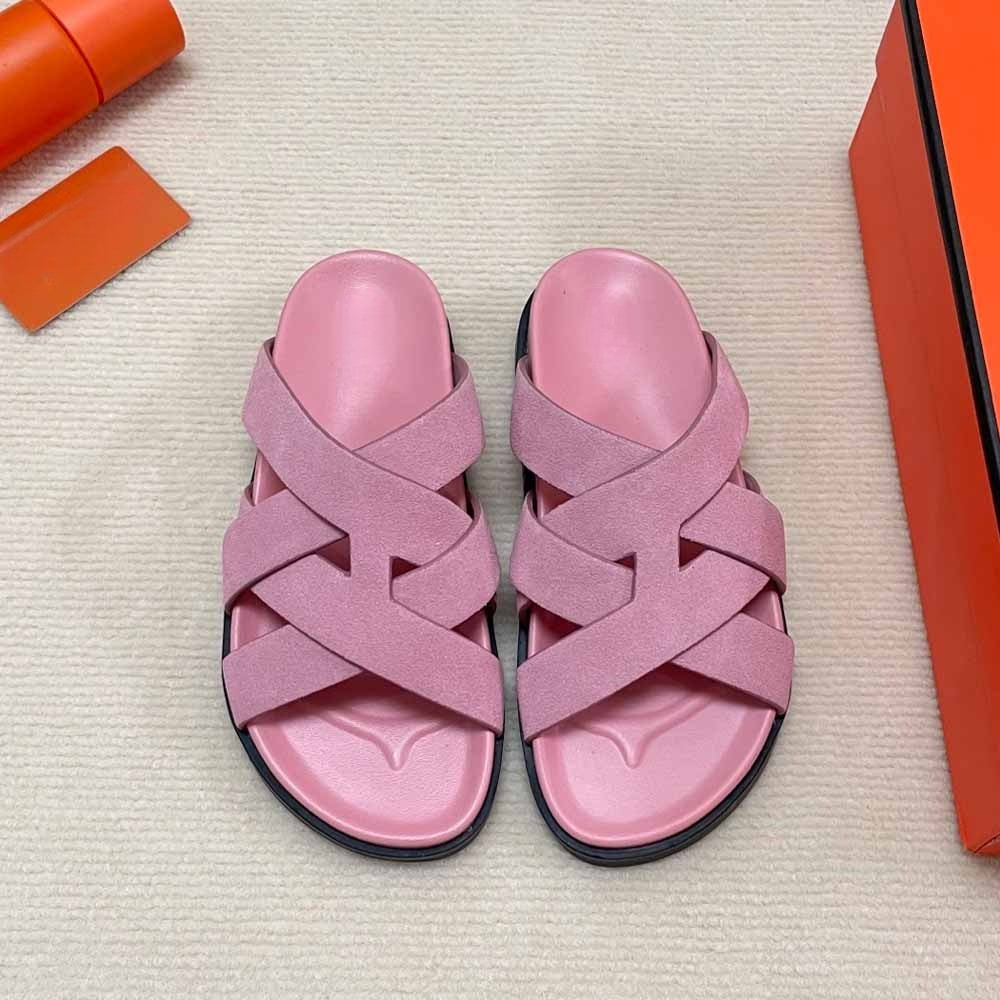 Men's and Women's New Casual Joker Couple Slippers Cross Belt Design Increases Platform Slippers.
