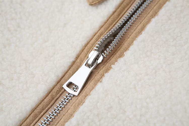 Women's winter new loose Lapel double-sided fleece Coat