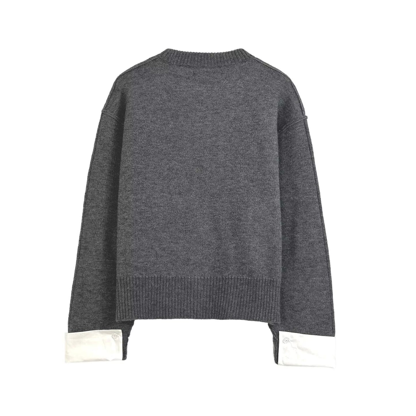 קרדיגן סרוג עם צווארון O וטקסטורה רכה ואופנה חדשה לנשים