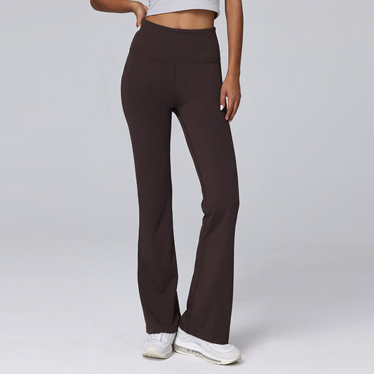 מכנסי יוגה צמודים לנשים בצבע גוף טבעי חדש בסגנון ג'וקר של LU, עם מותן גבוה וגמישות בירכיים.