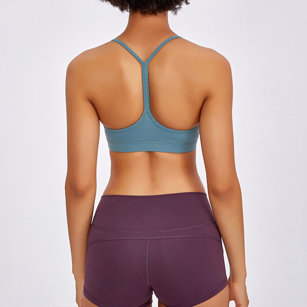 חזיית יוגה חדשה לנשים עם Y-string, עמידה בזעזועים וגב יפהפה, בגדי יוגה לנשים. 