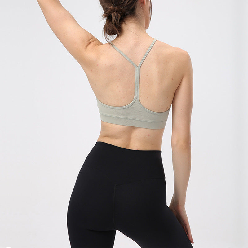 חזיית יוגה חדשה לנשים עם Y-string, עמידה בזעזועים וגב יפהפה, בגדי יוגה לנשים. 
