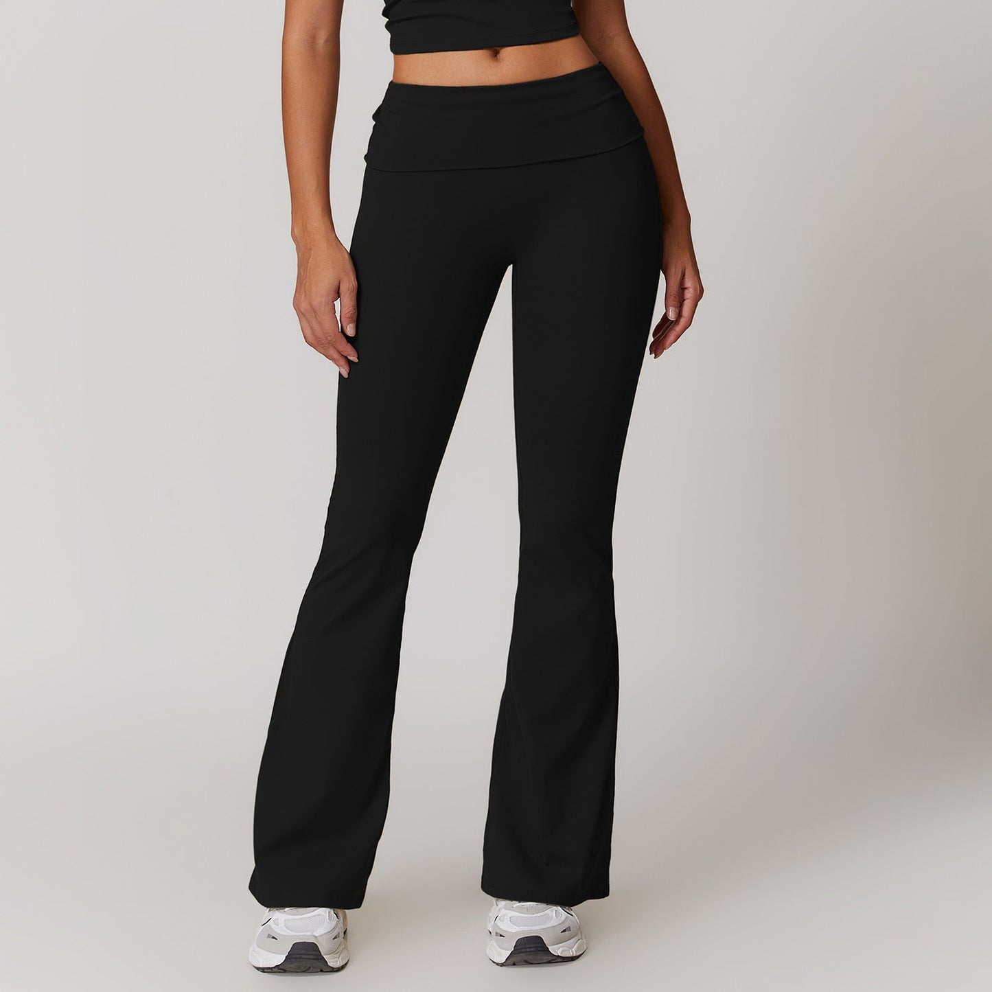 Women's New High-waist Hip Yoga Pants Casual Tight-fitting Wide-leg Flared Pants Sports Fitness Pants.