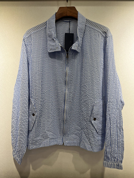 Women's new versatile embroidered striped stand collar thin jacket