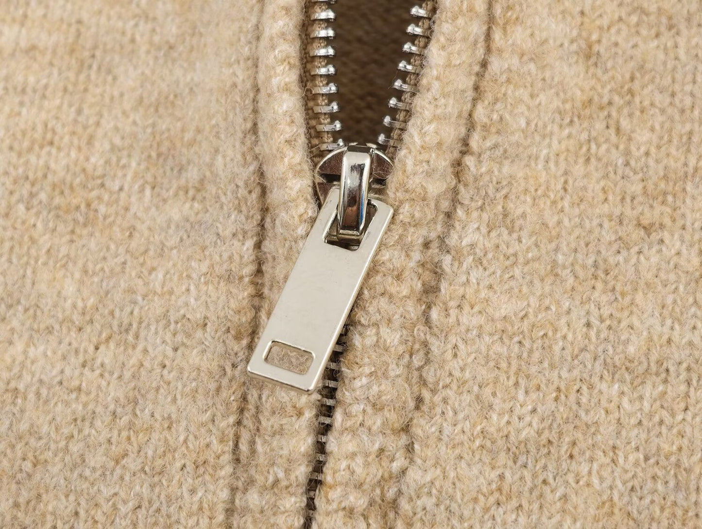 Women's 2025 New Loose Zipper Knitted hooded sweatshirt