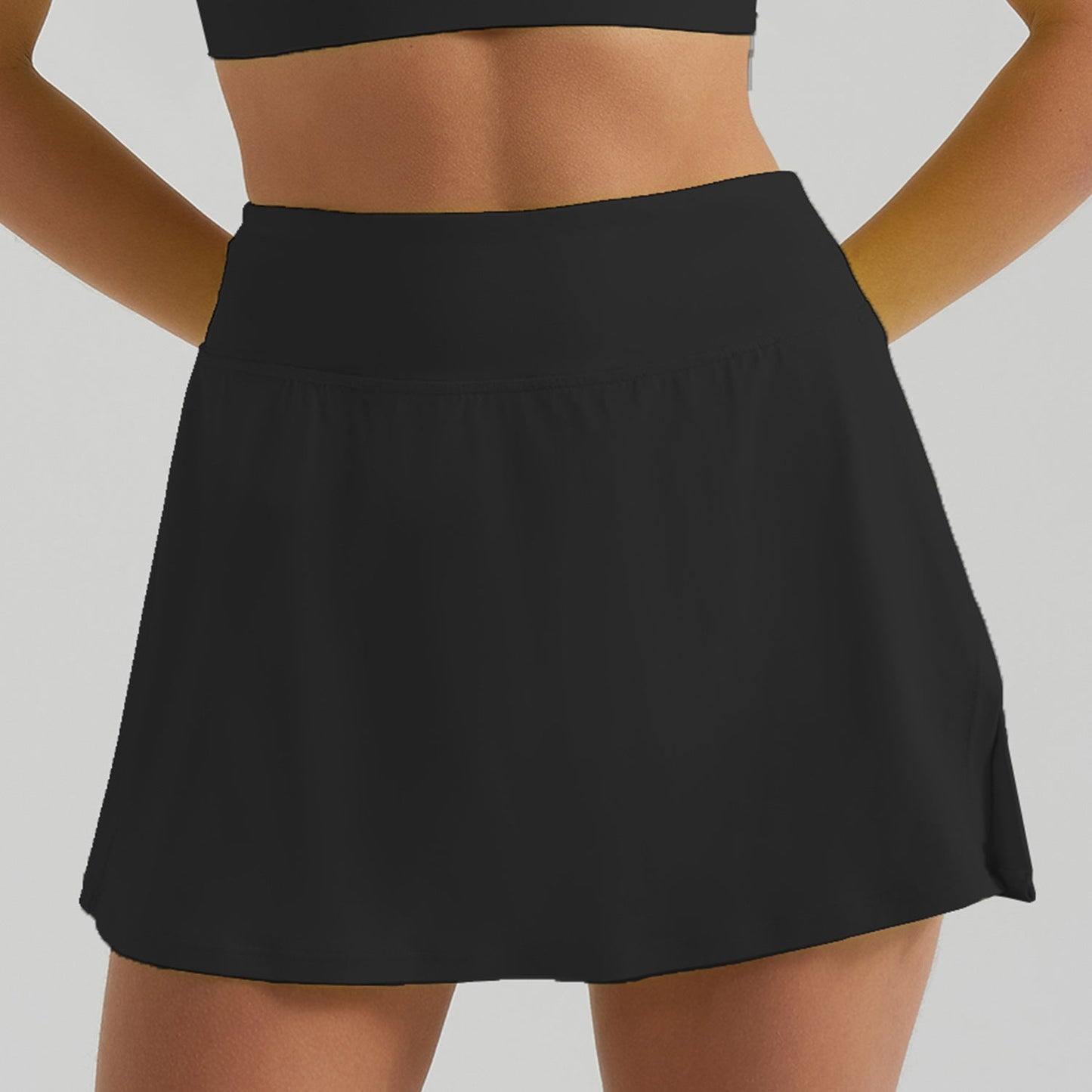 Women's New Joker Sports Suit Yoga Clothing Vest Breathable Exposure-proof High Waist Tennis Yoga Skirt.