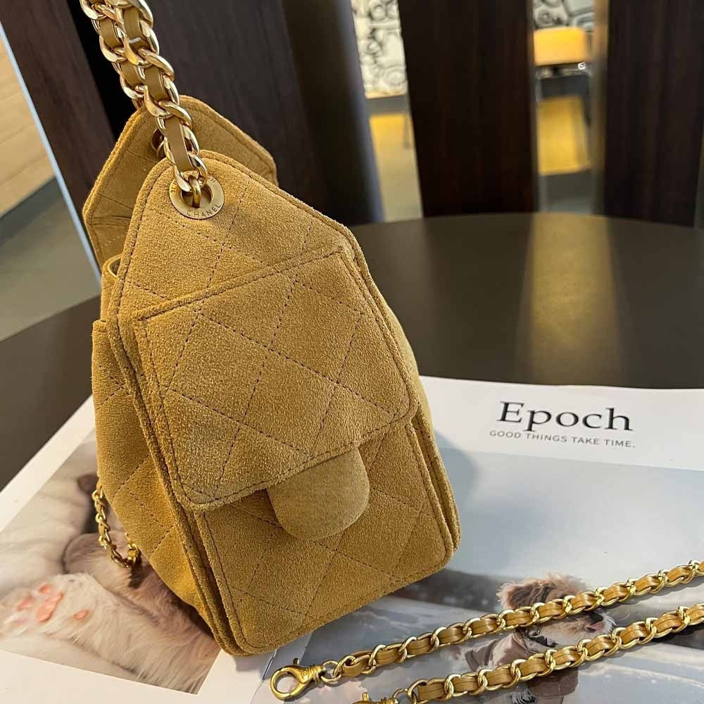 Women's New Fashion Joker Drawstring Chain Bucket Bag Shoulder Bag Messenger Bag