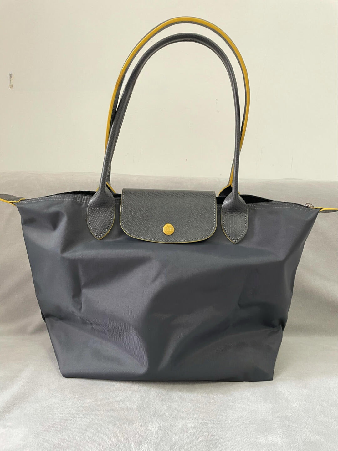 Women's New Joker Nylon Jiaozi Handbag Embroidered Large Tote Waterproof Folding Shoulder Bag.