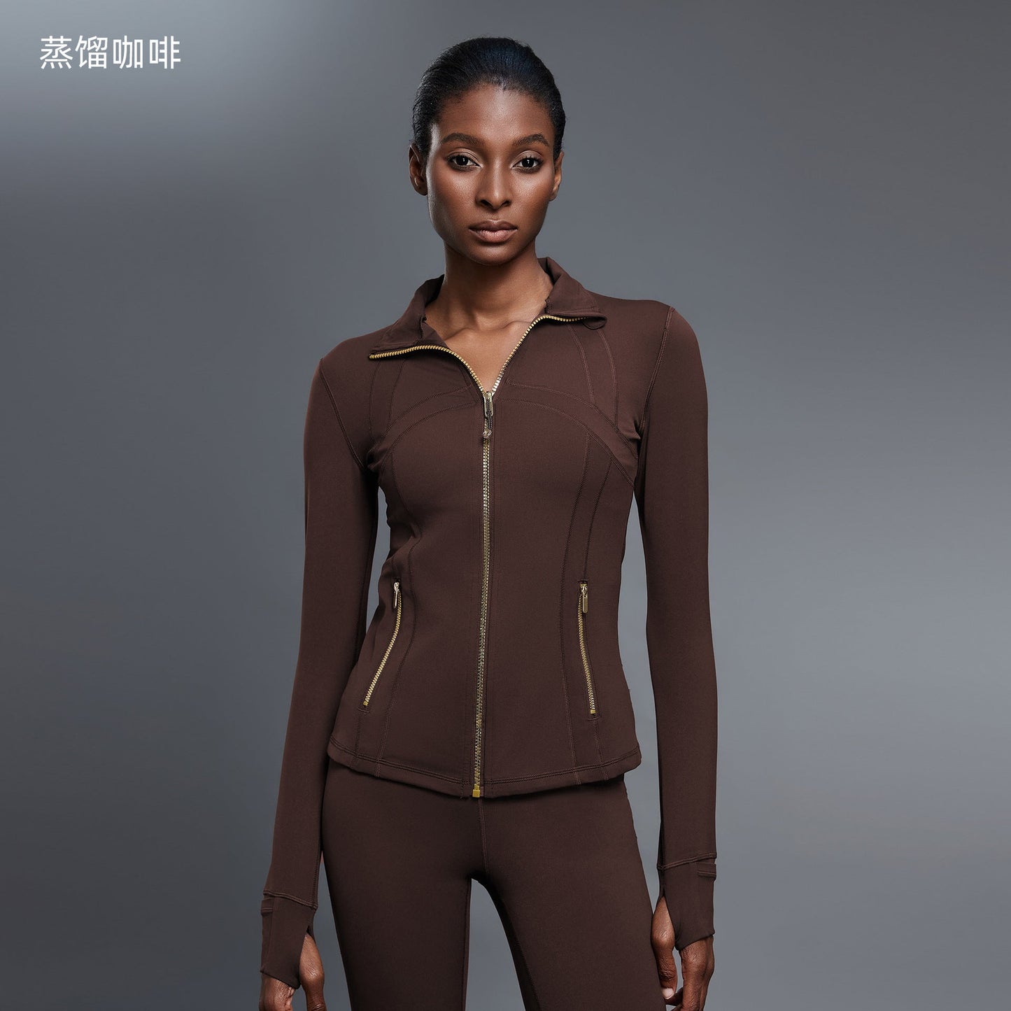 Women's new Joker autumn long-sleeved yoga clothes stretch slim sports coat