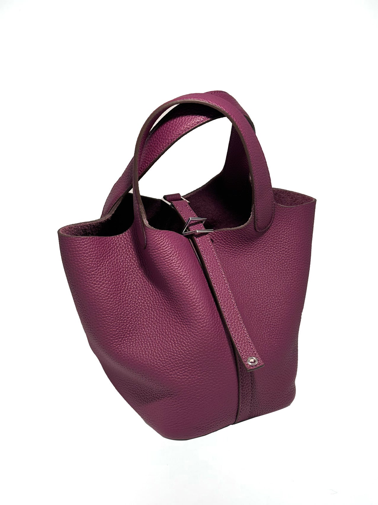 Women's New Casual Fashion Bucket Bag Leather First Leather Portable Shopping Basket Bag