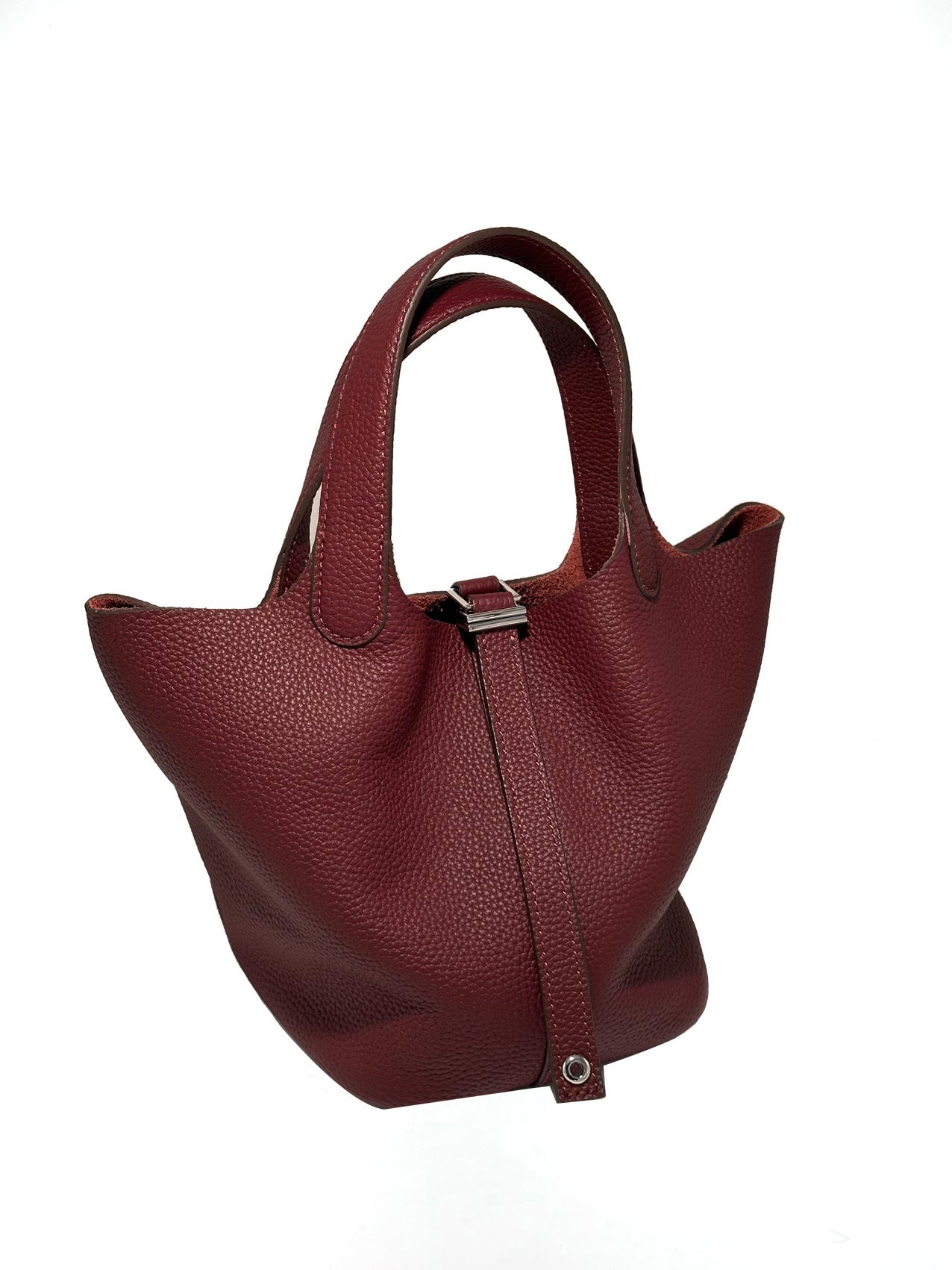 Women's New Casual Fashion Bucket Bag Leather First Leather Portable Shopping Basket Bag