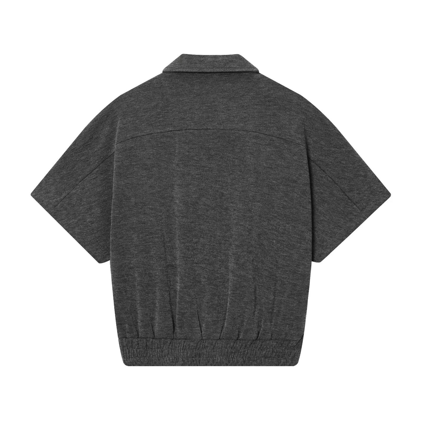 suit Women's 2 pieces soft textured short sleeved zipper top+Pants