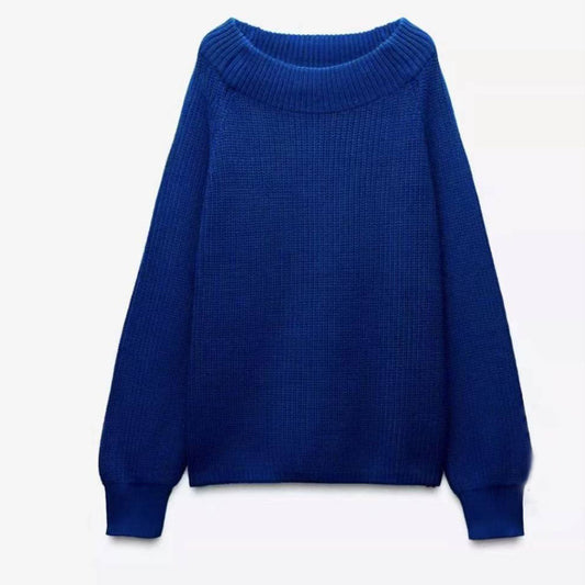 Women's 2025 new casual versatile loose O-neck pullover knitted sweater