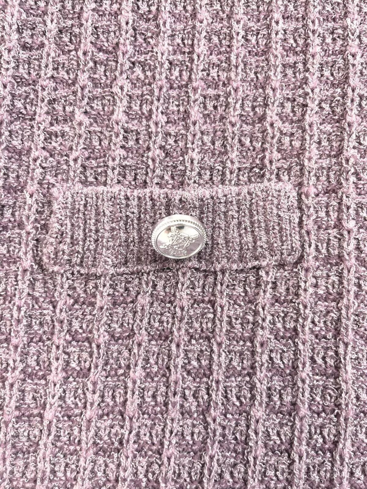 שמלת מיני סרוגה עם שרוולים קצרים ואופנתית לנשים בגימור דמוי פרווה