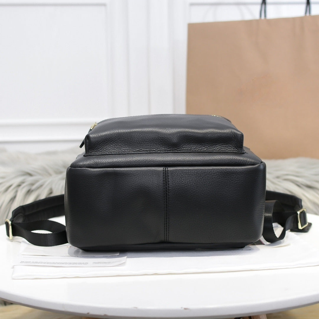 Women's New Fashion Joker Leather Leisure Adjustable Shoulder Strap Large-capacity Backpack Travel Bag