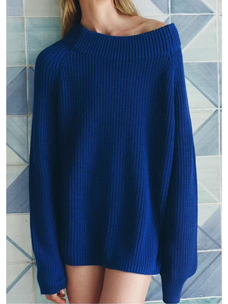 Women's 2025 new casual versatile loose O-neck pullover knitted sweater