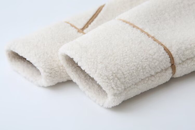 Women's winter new loose Lapel double-sided fleece Coat