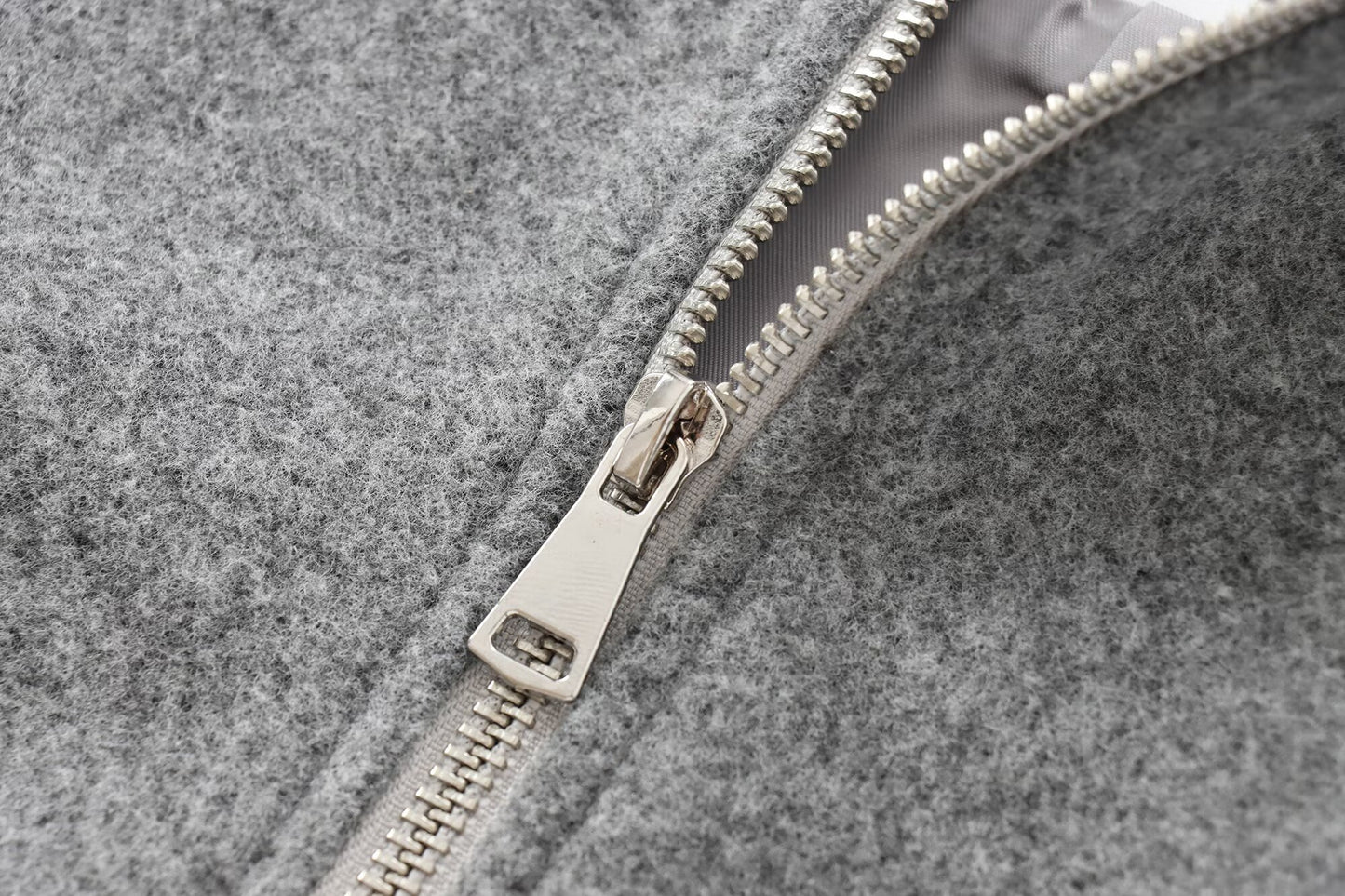 Women's soft textured O Neck zipper pilot jacket Coat