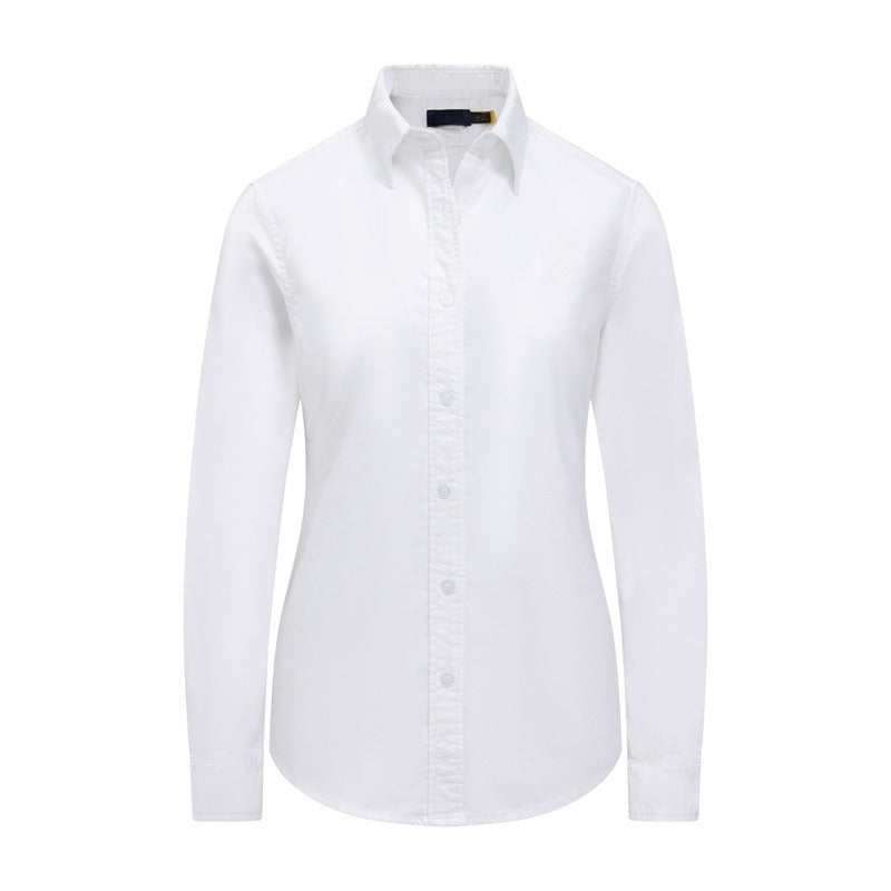 חולצה חדשה לנשים עם כפתורים רקומים בסגנון ג'וקר ושרוולים ארוכים, טופ אופנתי