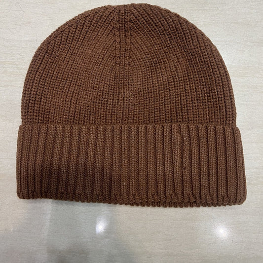 New embroidered solid color wool hat cold knitted wool hat