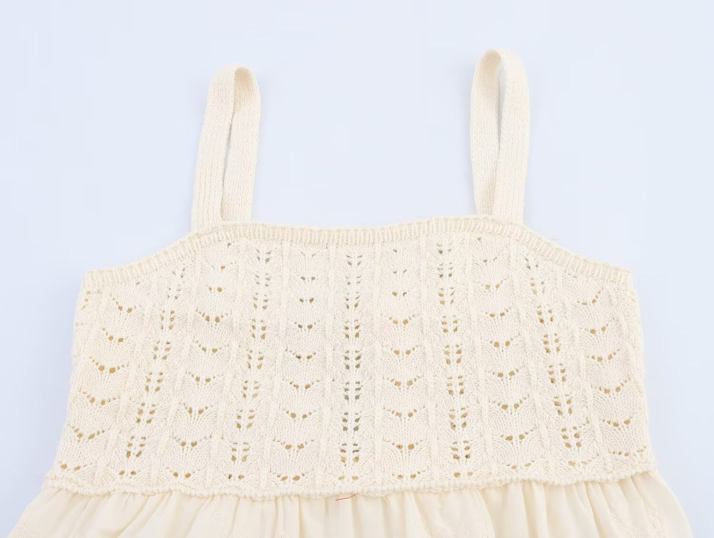 2025 Women's Fashion Embroidery Splicing Knitted Midi Dress