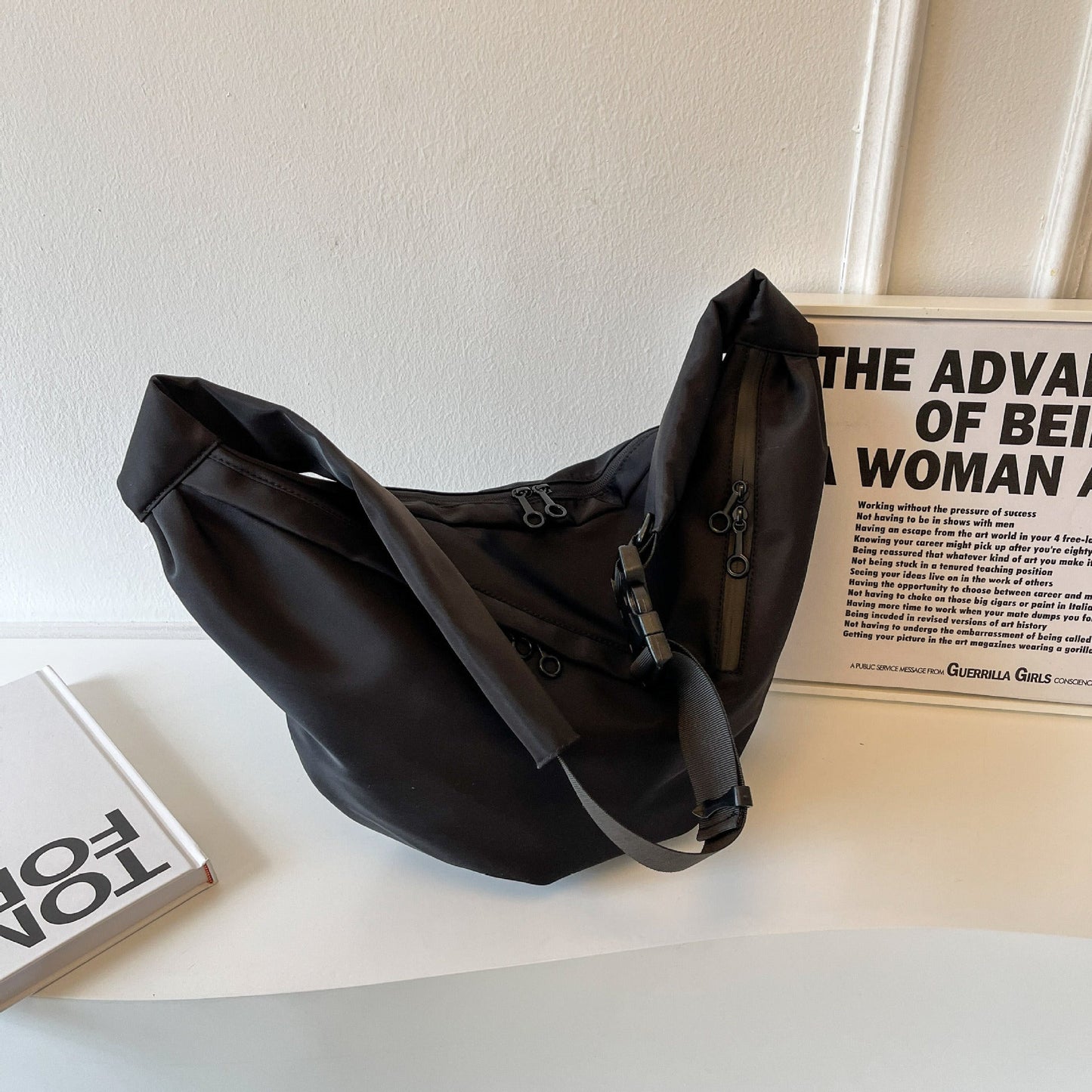 תיק בד אוקספורד חדש לנשים LU 2025 עם קיבולת גדולה ותיק צד עם כתף אחת 