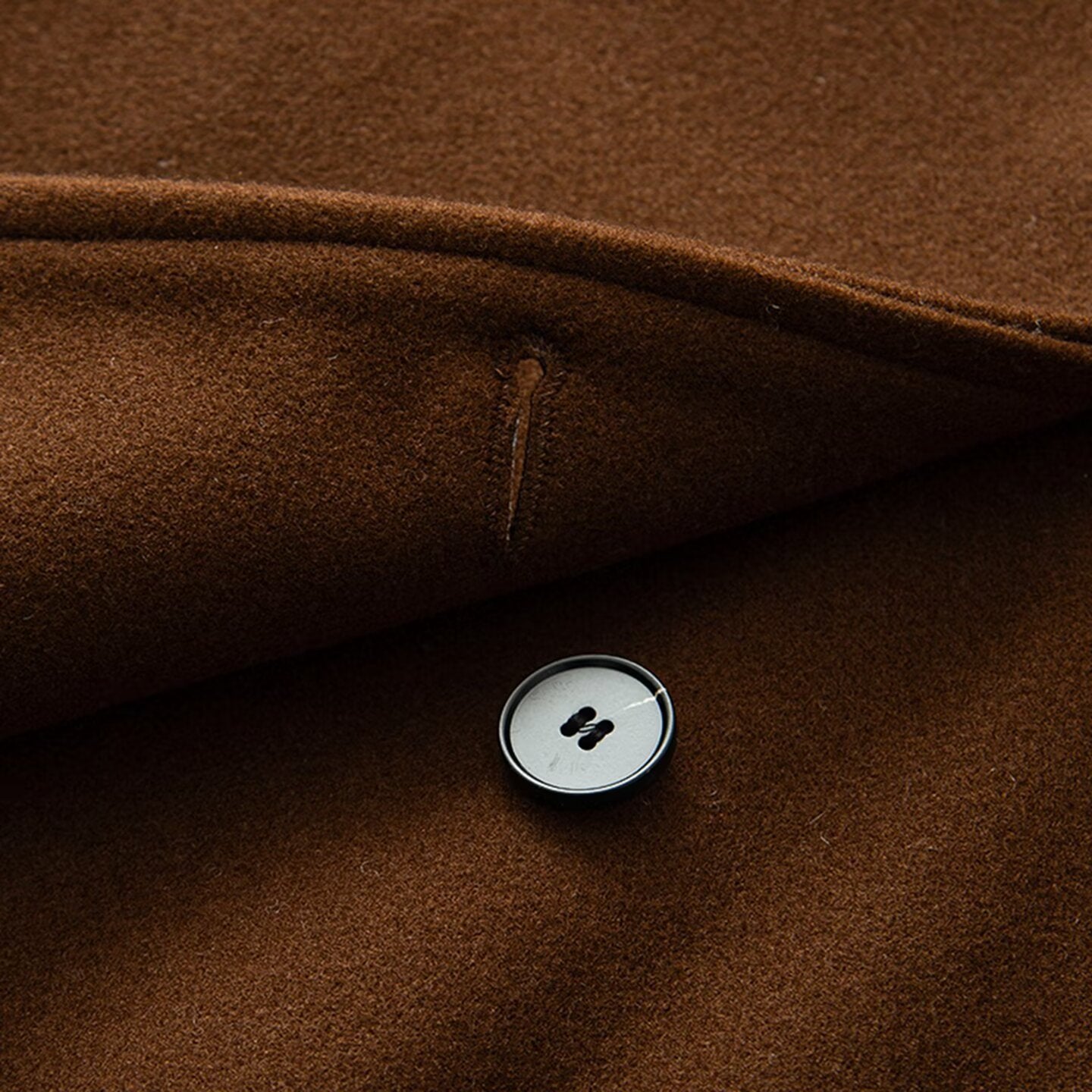 Women's with Belt long style double breasted woolen coat