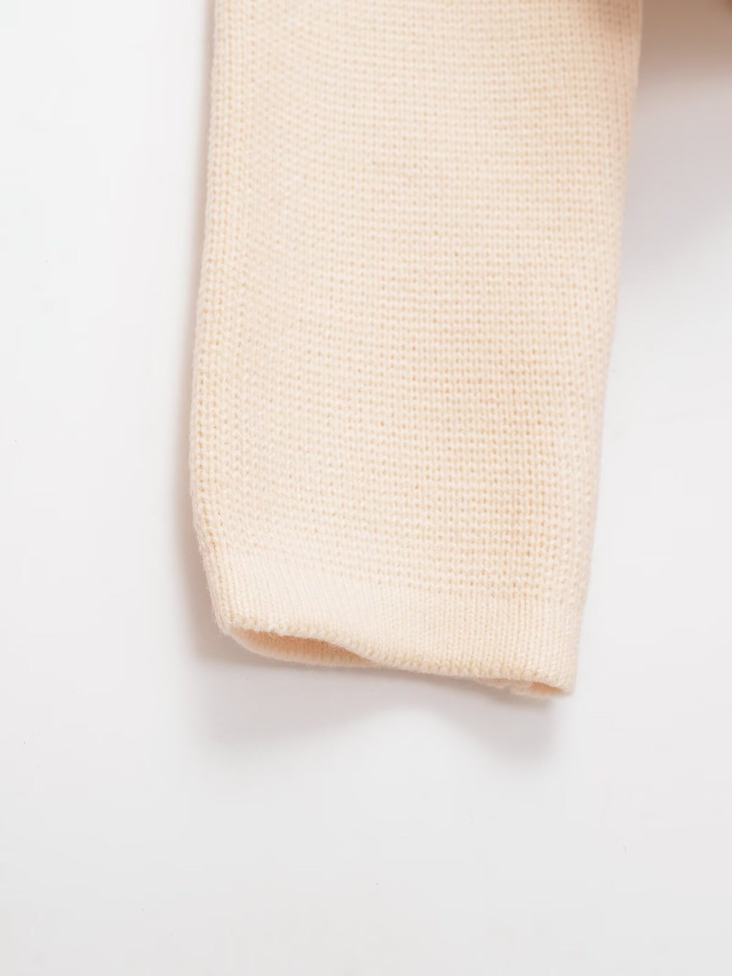 Women's O Neck long sleeved elastic knitted Coat