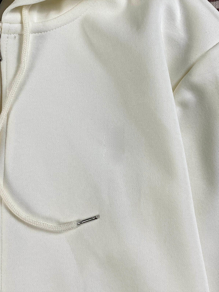 סוודר חדש לנשים עם רקמה של ג'וקר, עיצוב כיסים, שרוולים ארוכים ורוכסן.