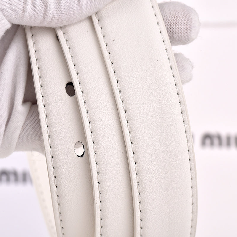 Women's New Fashion Joker Pin Buckle Hollow Letter Design Belt Belt With a box