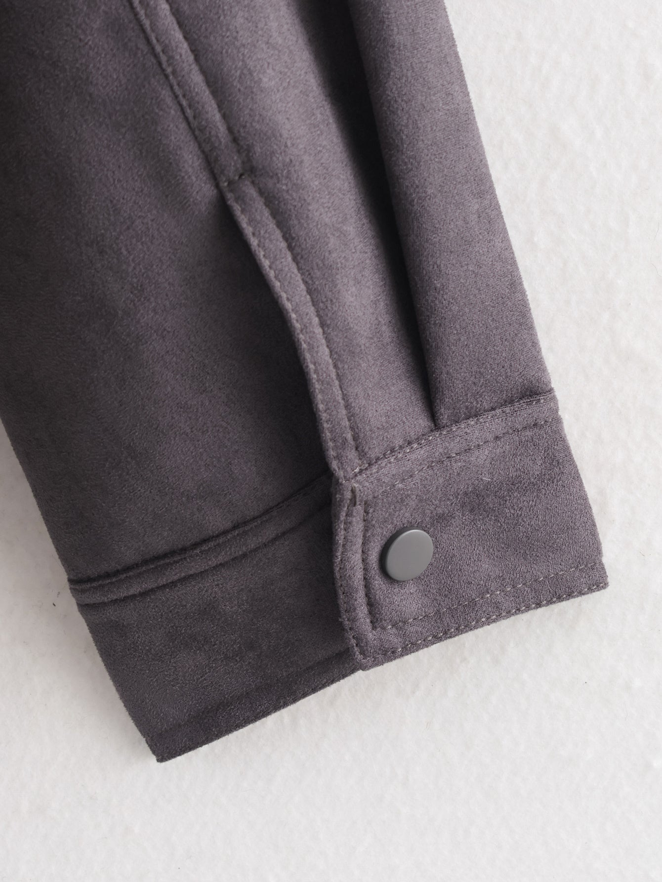 Women's new fashion suede loose stand collar jacket Coat