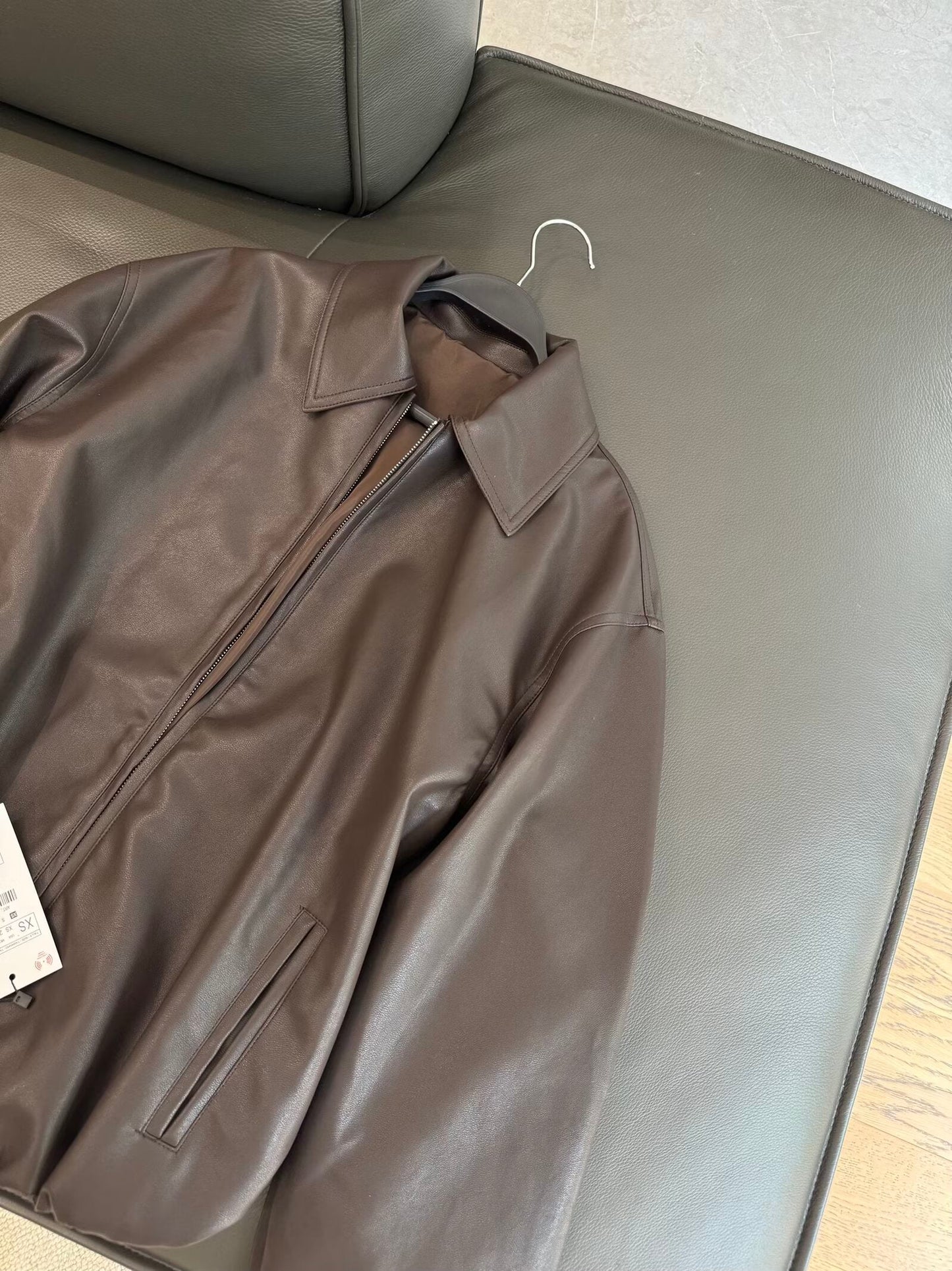 מעיל טייס דמוי עור דמוי עור חדש לנשים, אופנה מזדמן