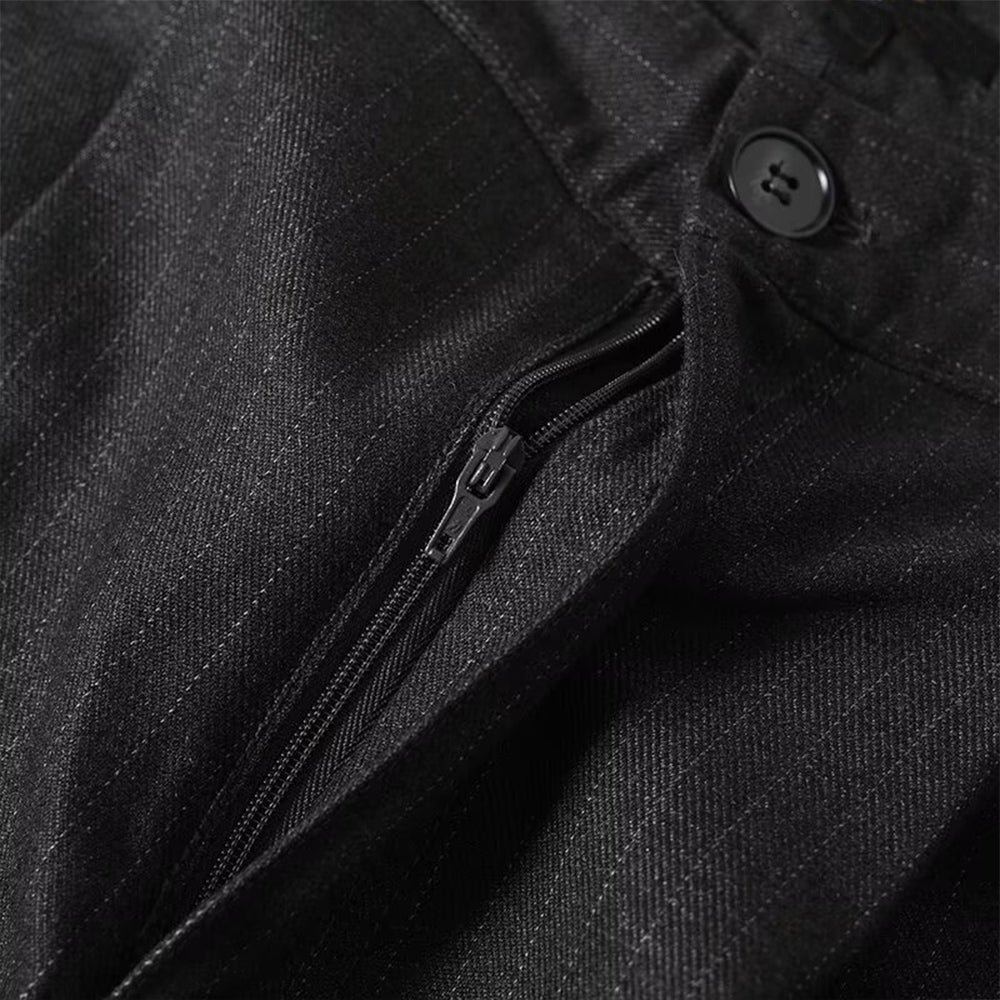 Women's new fashion loose mid waist striped wide leg pants