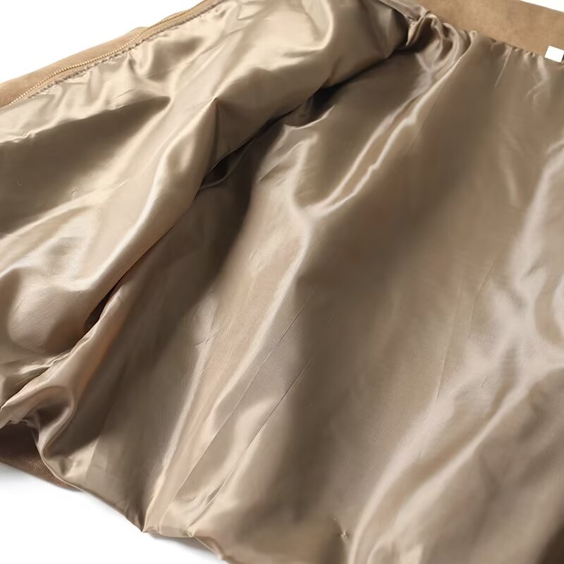 Women's 2025 new fashion loose suede leather texture jacket Coat