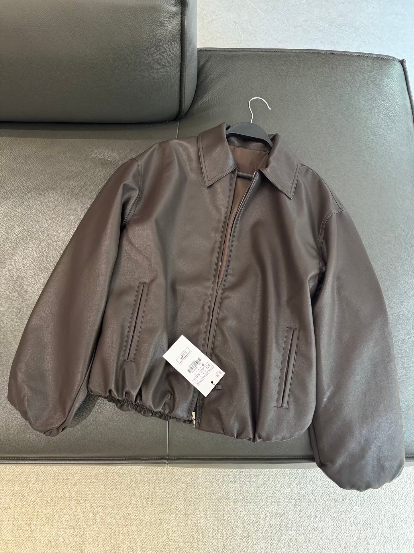 מעיל טייס דמוי עור דמוי עור חדש לנשים, אופנה מזדמן